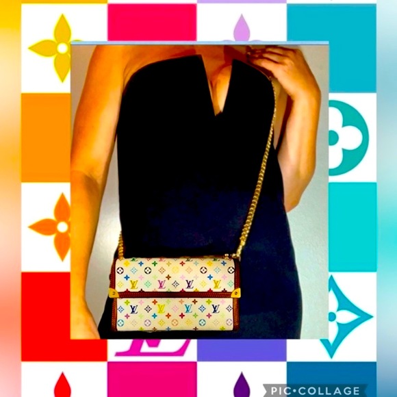 Louis Vuitton Handbags - - Louis Vuitton Monogram Multicolor Canvas Wallet converted to Crossbody th0074